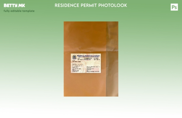 Модерен стил на шаблон преден шаблон за дозвола за престој во Бразил со фото изг